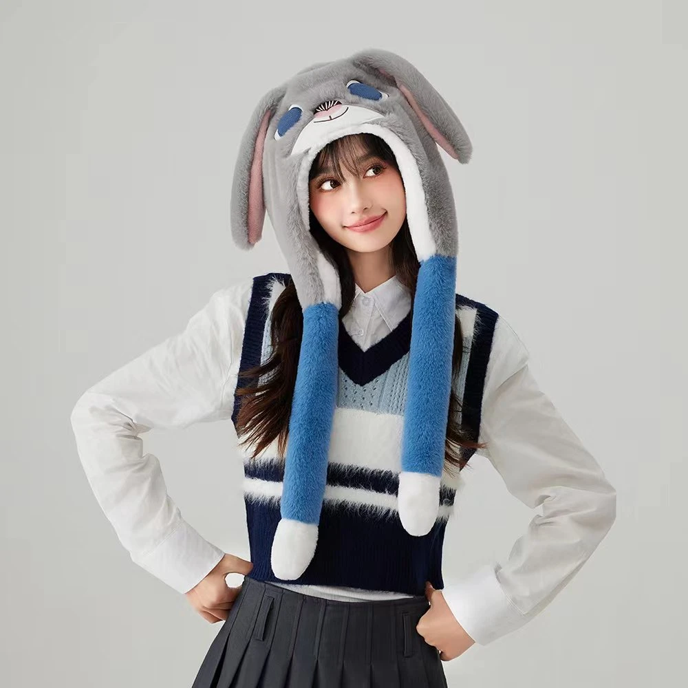 【森林推荐】疯狂动物城系列正版授权毛绒保暖护耳可爱帽子男女同款