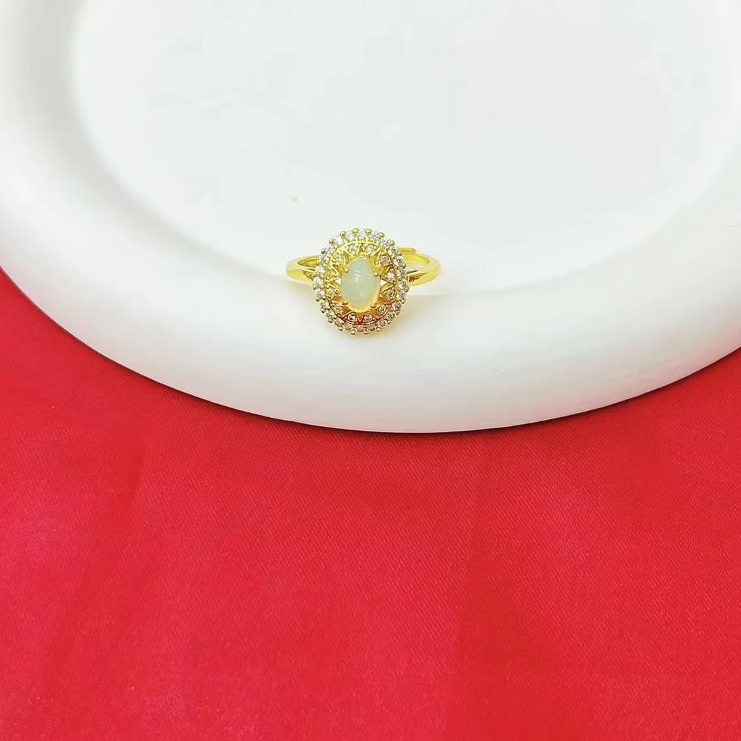 【传杰专属】天然珠宝高端变彩澳宝欧泊宝石戒指 标配鉴定证书V98