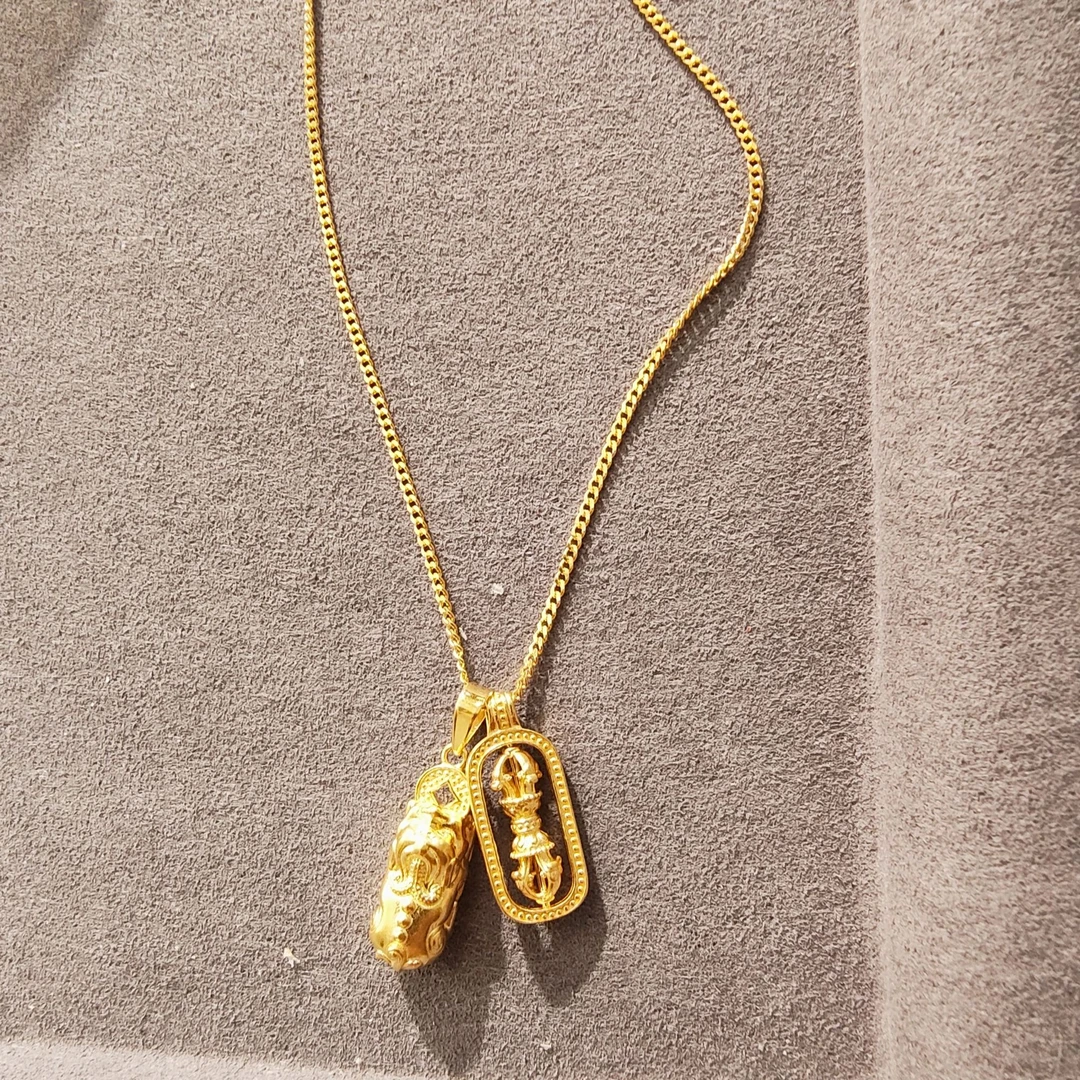 金刚杵貔貅套链金项链足金送礼