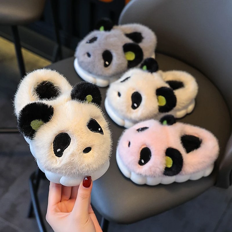 儿童秋冬季棉鞋卡通中小童宝宝室内男女童软底防滑居家包跟棉拖鞋