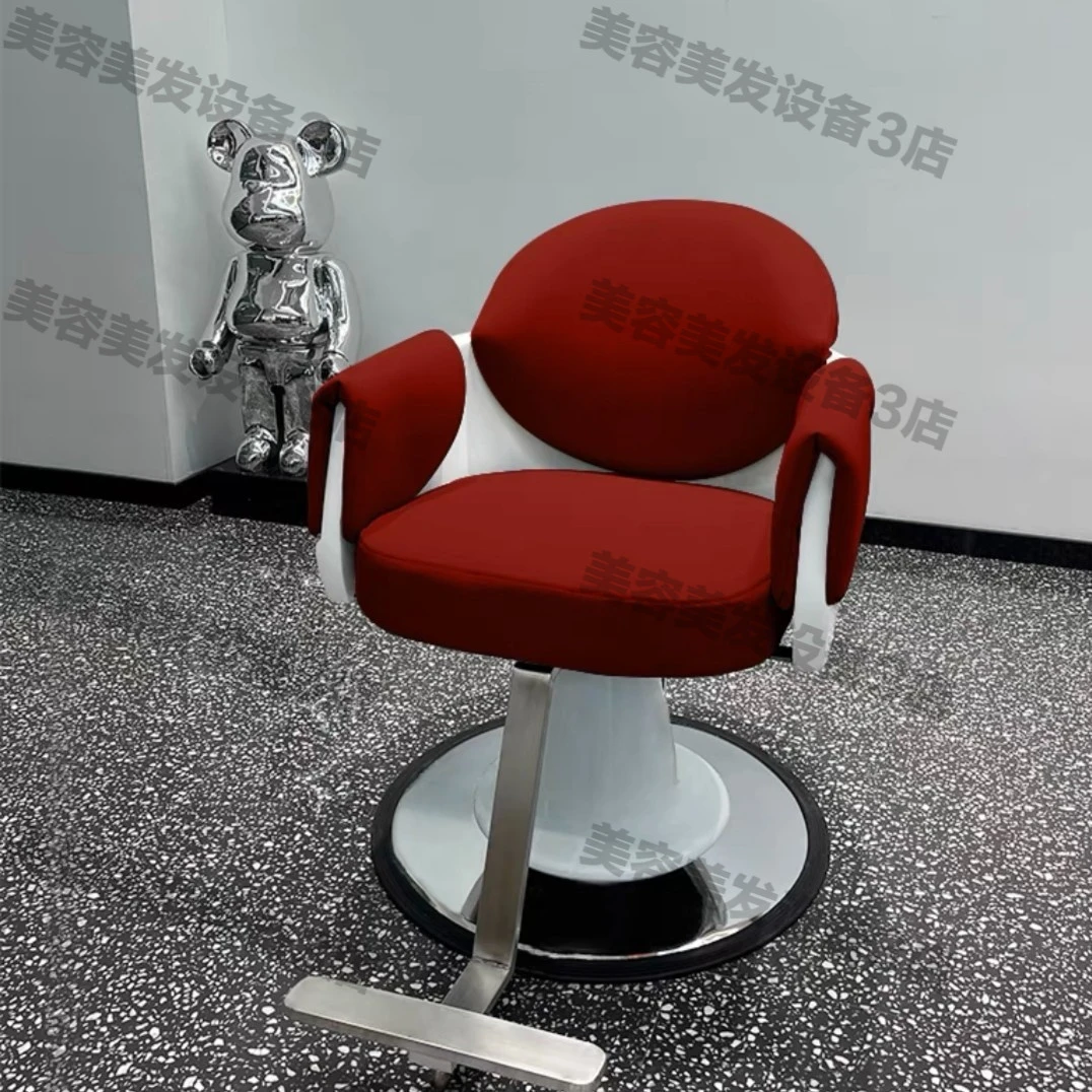 柔软亚克力高档展示美发舒适剪发发椅子椅简约发货理发店绿色凳子