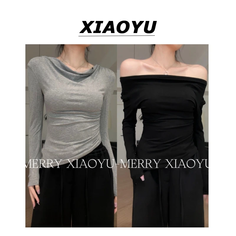 【年终特价】一衣三穿辣妹性感上衣修身显瘦小众露肩长袖