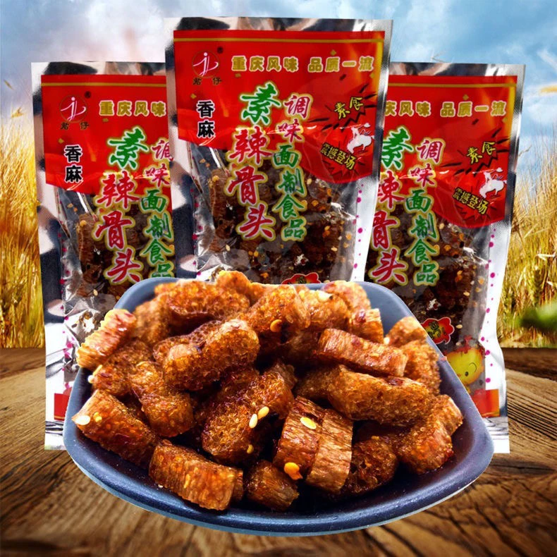 君仔素辣骨头香麻面筋辣条8090后怀旧儿童零食