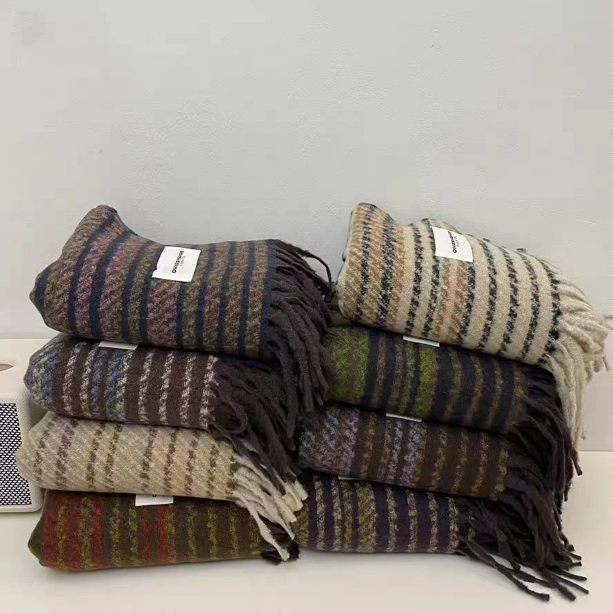 【仓库搬迁全场特价清】双面格子围巾女秋冬保暖加厚时尚围脖