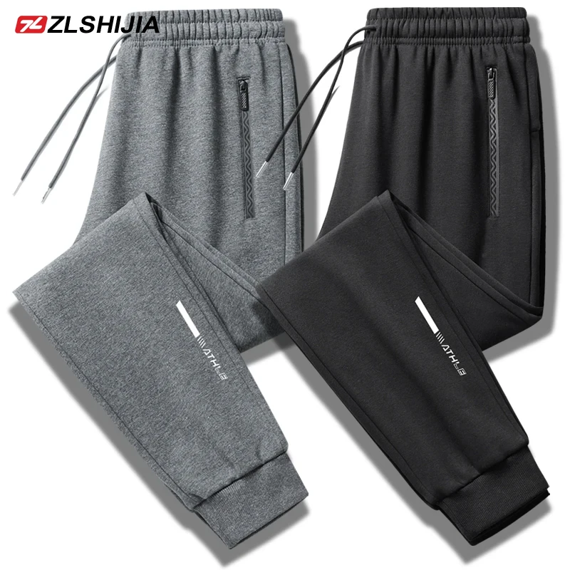 战狼世家纯棉卫裤男2023秋冬季宽松束脚长裤潮流百搭休闲运动裤子