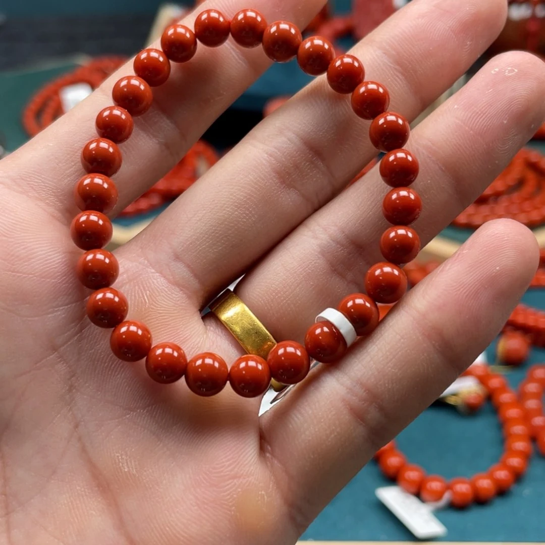 南红玛瑙手串未镶嵌