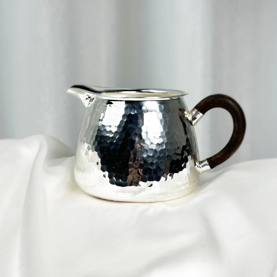 清货-手工锤纹光面公道壶999家用可明火可电陶炉