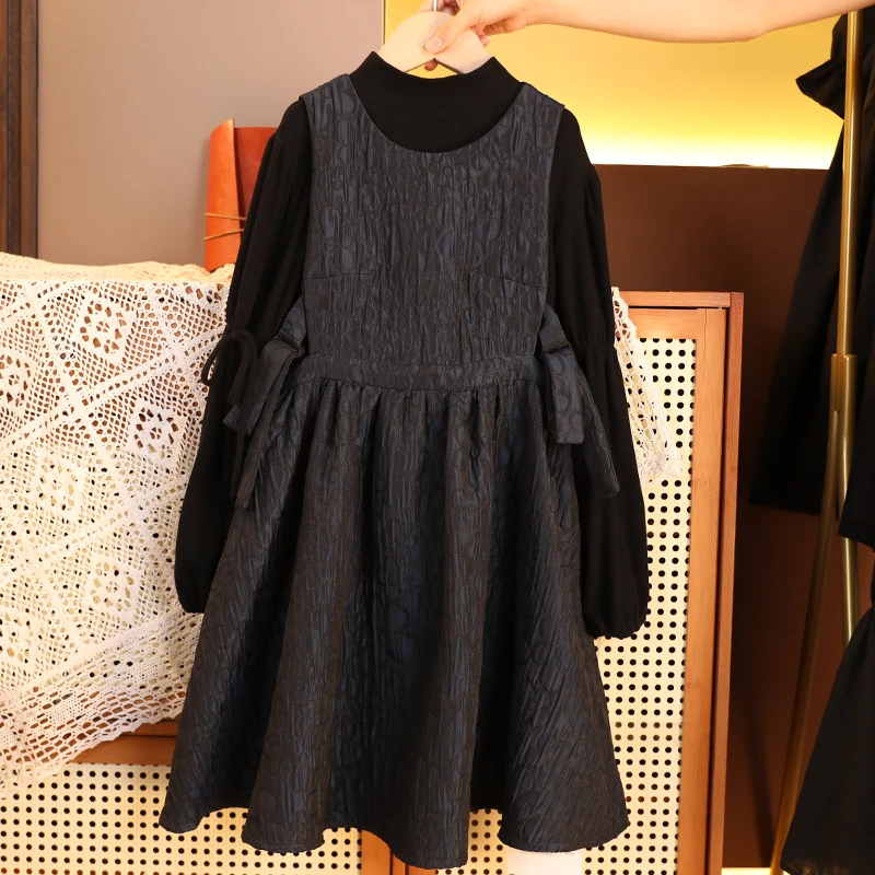 简女童秋装两件套连衣裙2025年儿童长袖小女孩公主裙中大童裙子