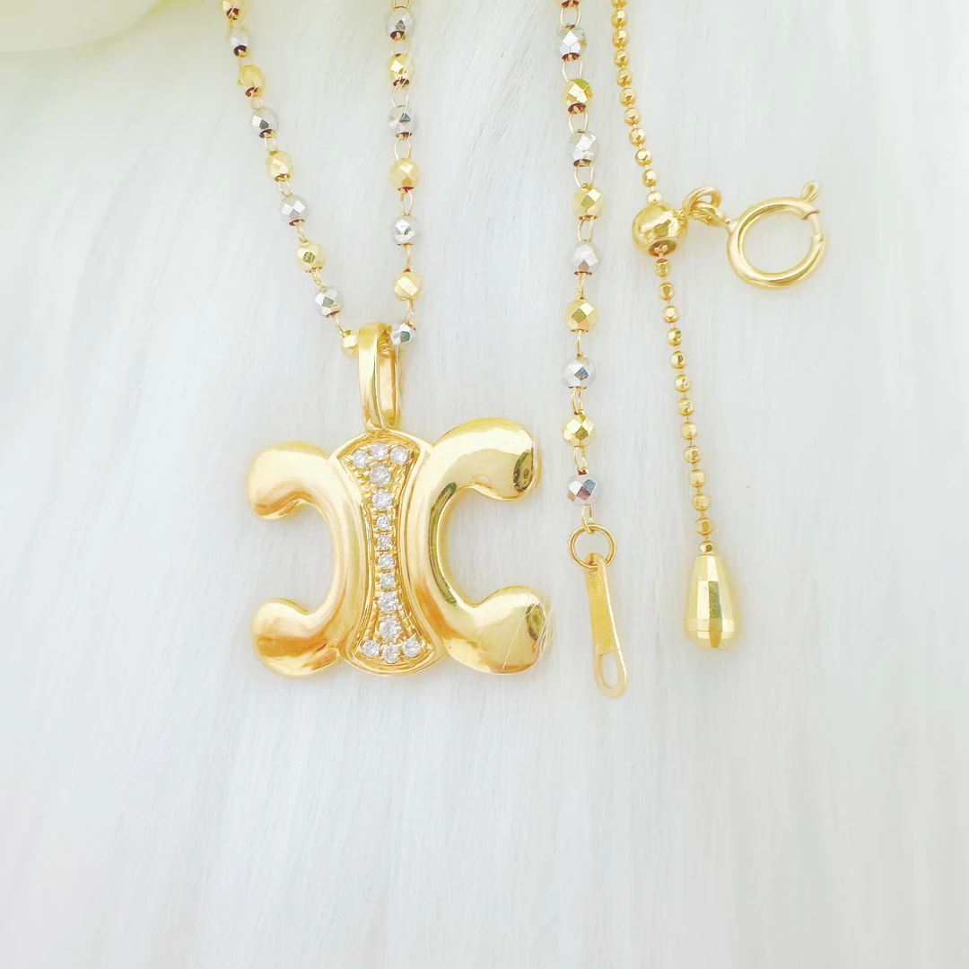 18K金 凯旋门钻石项链 简约时尚百搭大气 经典气质高级女士项链