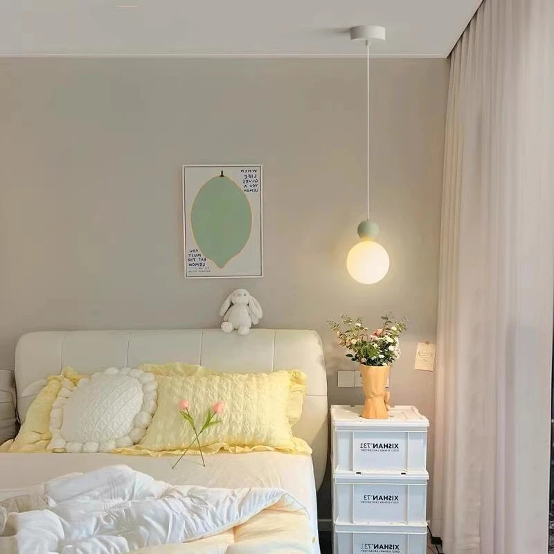 床头吊灯卧室温馨浪漫吧台灯2025年新款奶油风简约现代餐厅灯具