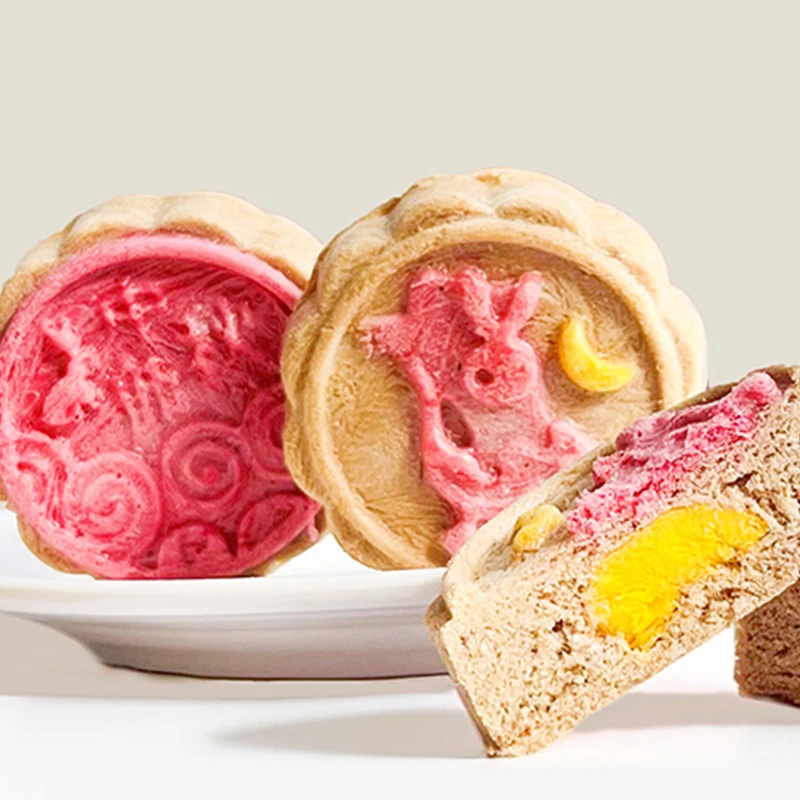 百乐萌宠物月饼猫狗通用零食宠物冻干饼鸡肉鸭肉蛋黄夹心纯手工