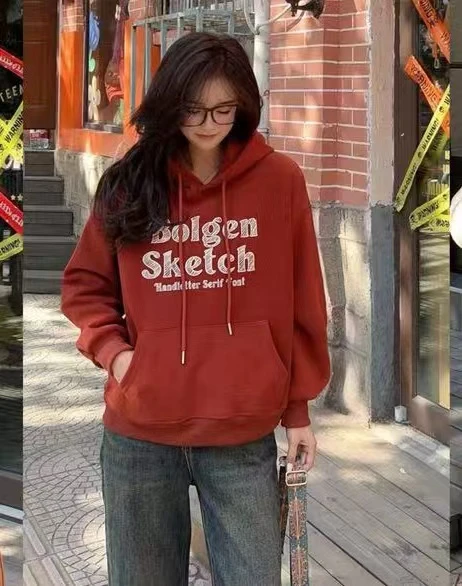 秋冬加绒卫衣ins秋季