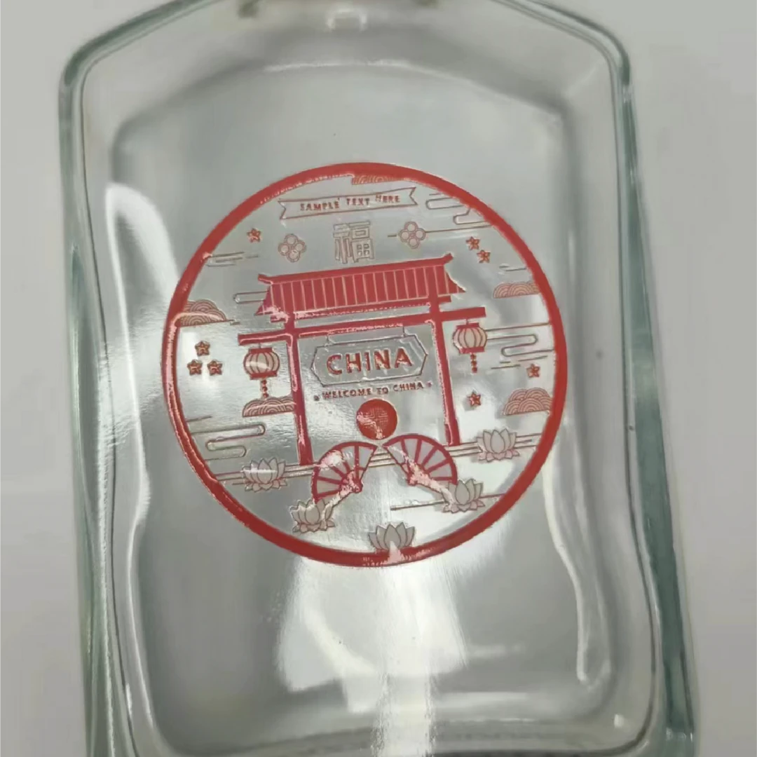 上海工厂水晶标UV转印贴定制撕膜留字商标LOGO定制酒标茶叶标定制