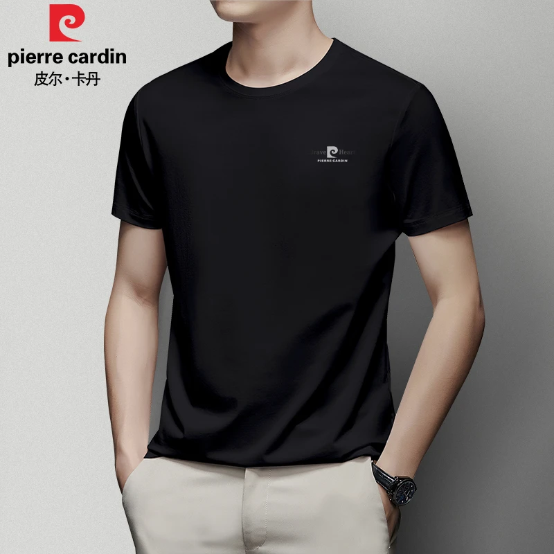 皮尔卡丹男士速干透气高档冰感商务薄款圆领短袖T恤打底衫P6060