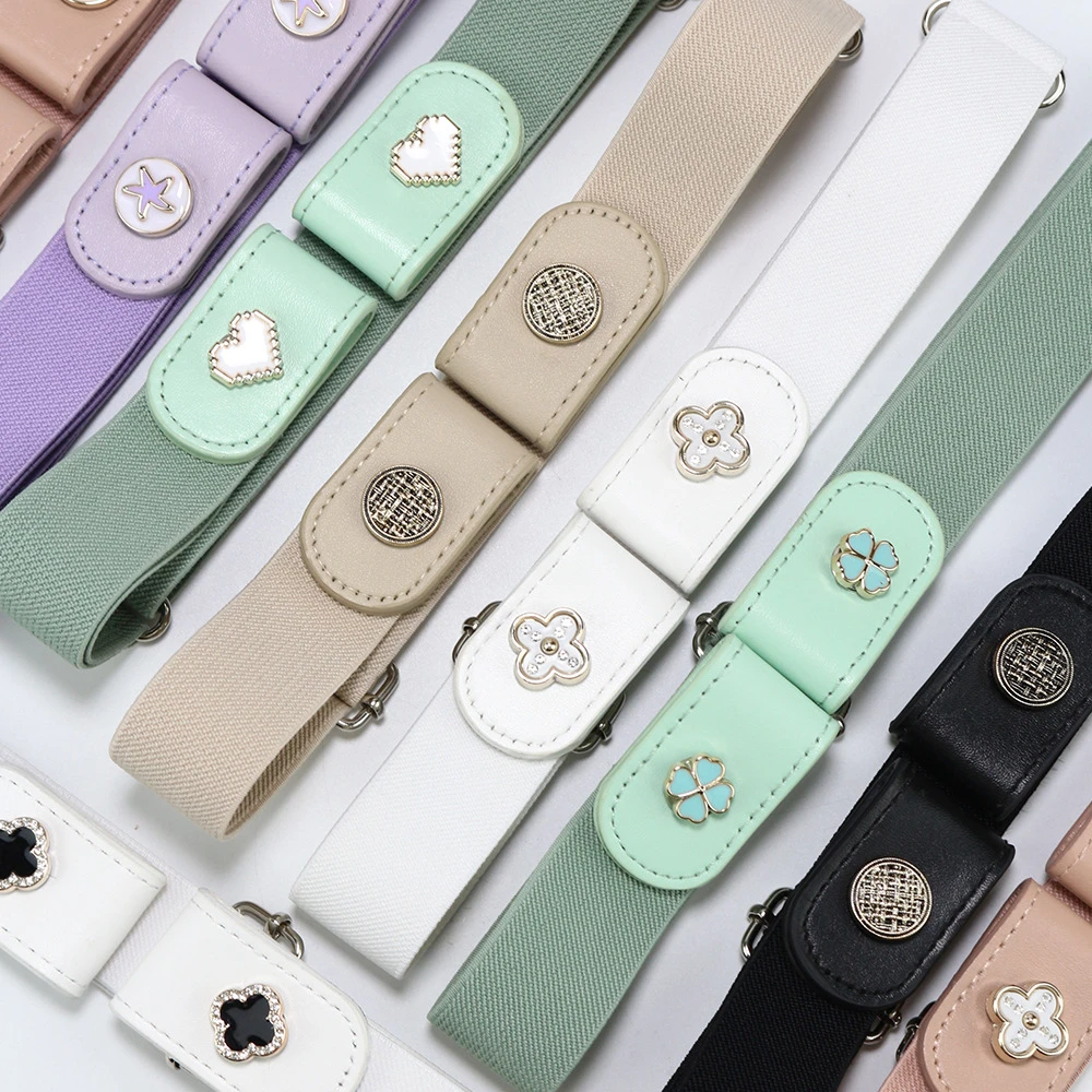 网红懒人腰带女装饰百搭牛仔裤带隐形无痕学生弹力松紧带女士皮带