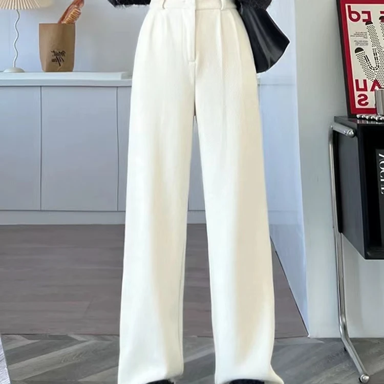 615新款垂感直筒高腰显瘦免烫西装裤休闲裤气质