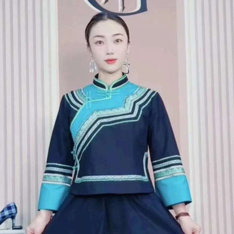 布依族壮族少数民族服饰 国风传统 民族风套装a2kg1