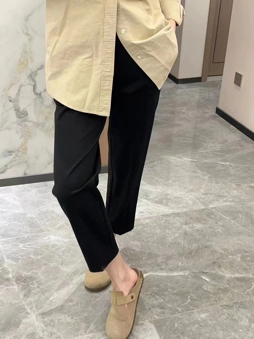 主播同款】休闲西装裤2024新款高腰宽松萝卜烟管裤