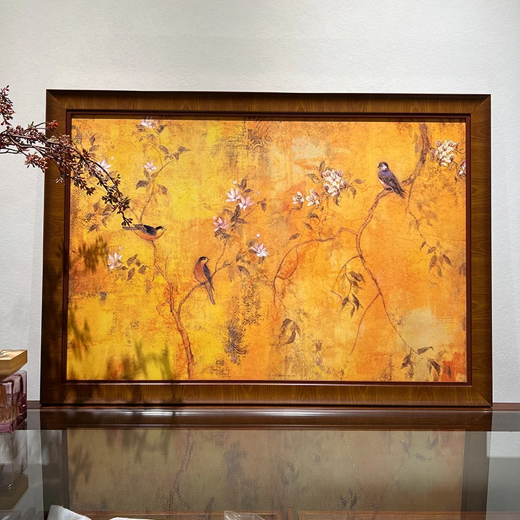 《锦绣春华》高端法式中古风客厅装饰画复古餐厅卧室玄关挂画壁画