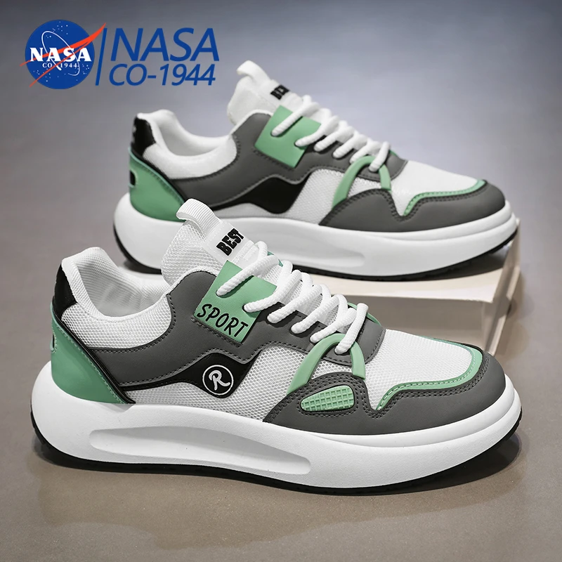 莆田男鞋夏季透气网面运动鞋男款跑步防滑厚底阿甘板鞋2024年新款