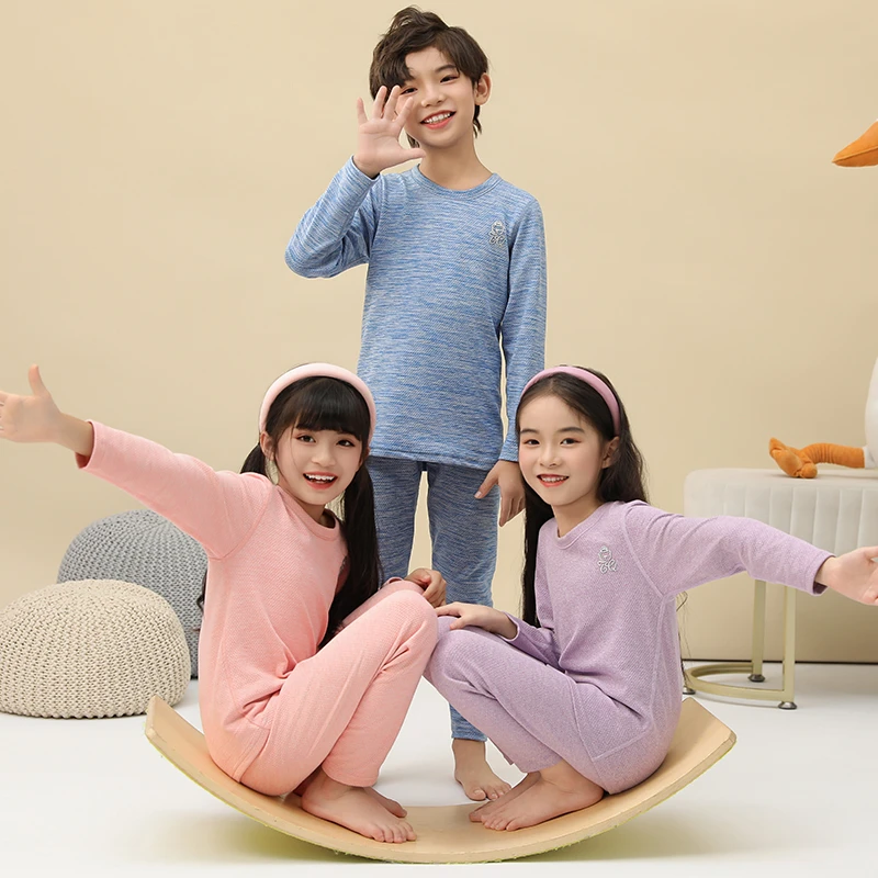 儿童保暖内衣套装羊绒桑蚕丝男女童秋衣秋裤秋冬新款孩子宝宝打底