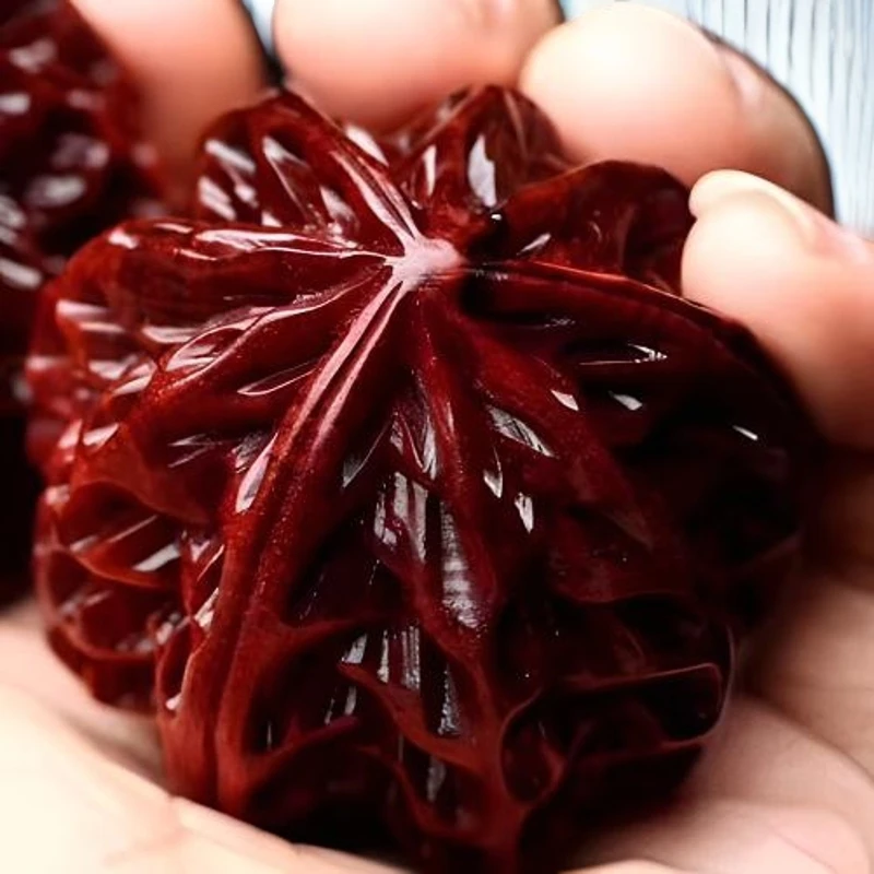 小叶紫檀创意雕把玩手球健身球保健球手把件家居摆件高档正宗