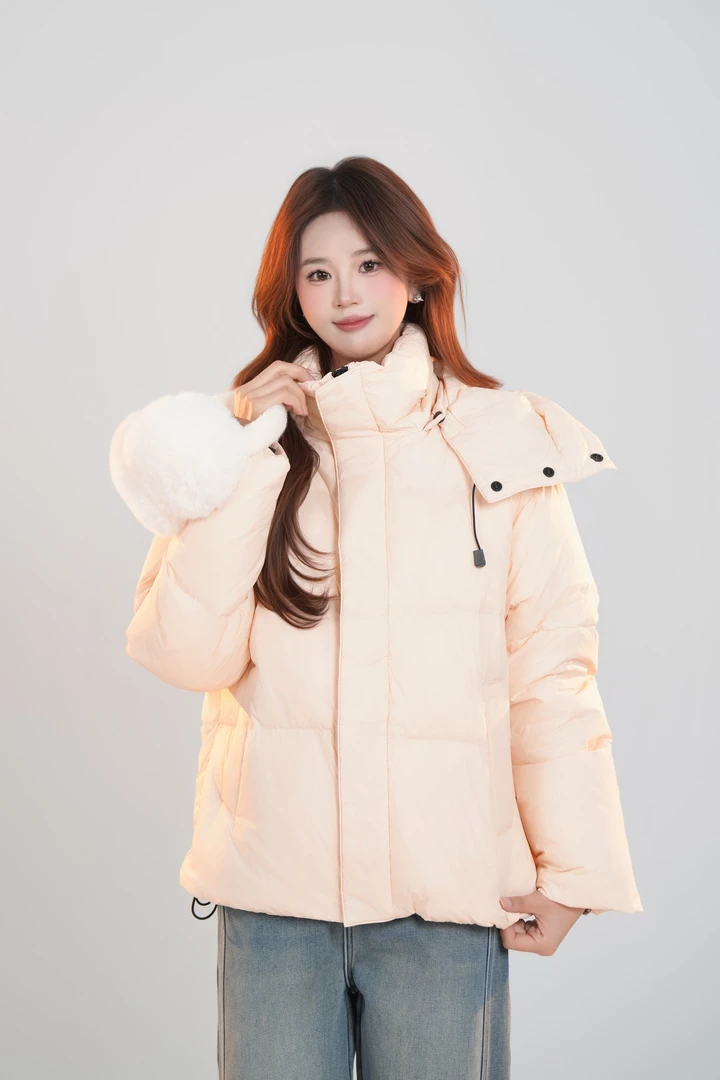 宿慕SUMU 女款连帽羽绒服 11-22 时尚百搭简约休闲羽绒服F2800I