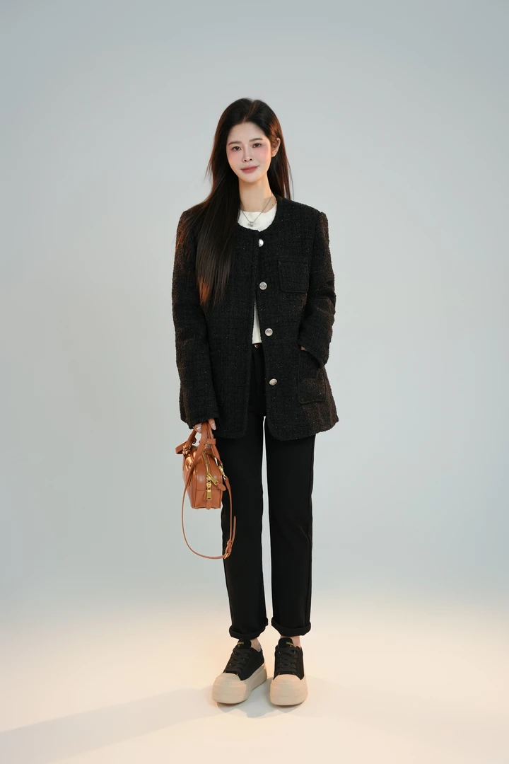 宿慕SUMU 女款鹅绒服11-10冬季2024新款时尚显瘦羽绒外套A1604F