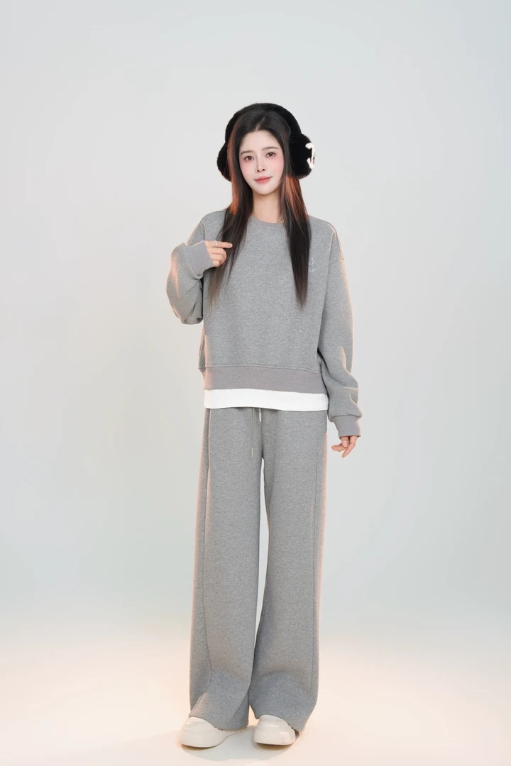 宿慕SUMU女士加绒两件套 11-25 冬季2024新款时尚休闲套装B1904L