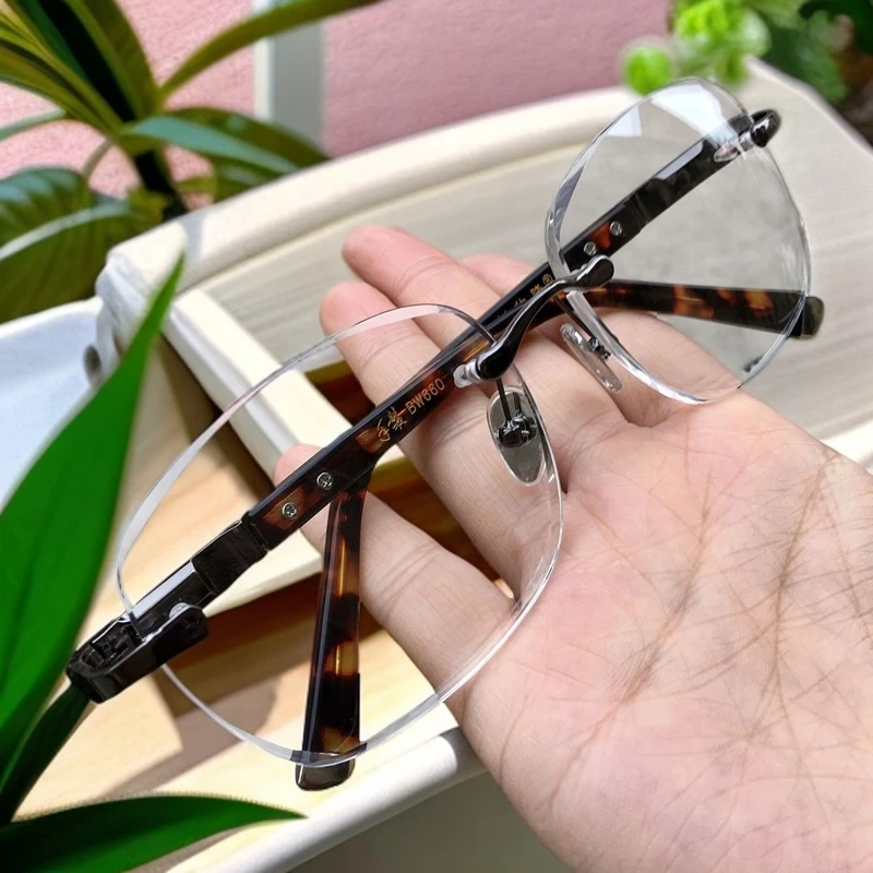 老石头眼镜防蓝光防辐射天然白水晶石头镜养目镜