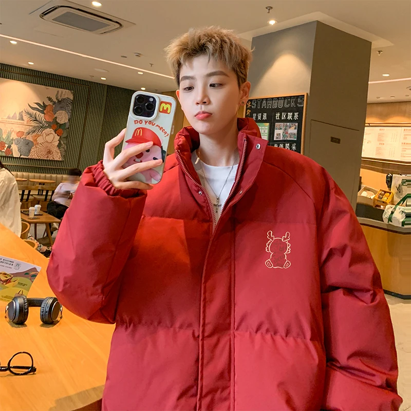 美式高街hiphop立领棉服男高级感晋江棉衣设计感小众情侣保暖外套