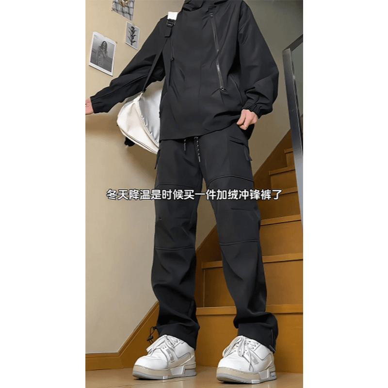 美式冲锋裤加绒防水防风冬季登山裤户外男款滑雪保暖冲锋衣裤子女