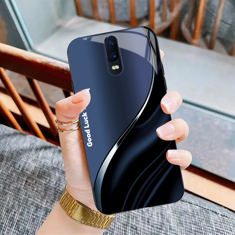 适用OPPO R17新款钢化玻璃高档手机壳GOOD高颜值潮牌防摔保护套