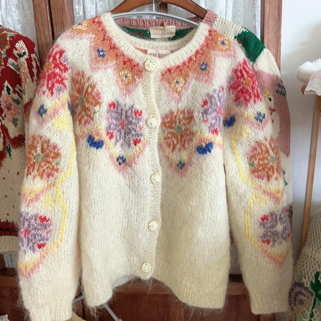 千树vintage精品古着小日子毛衣复古高级