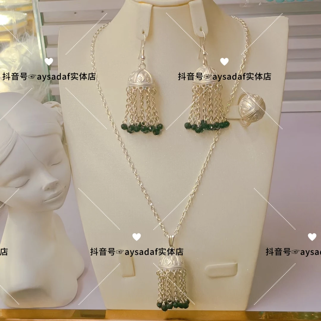 铜合金吊坠 古典素款简约古风كۈمۈش پاسۇن项链耳环戒指时尚饰品