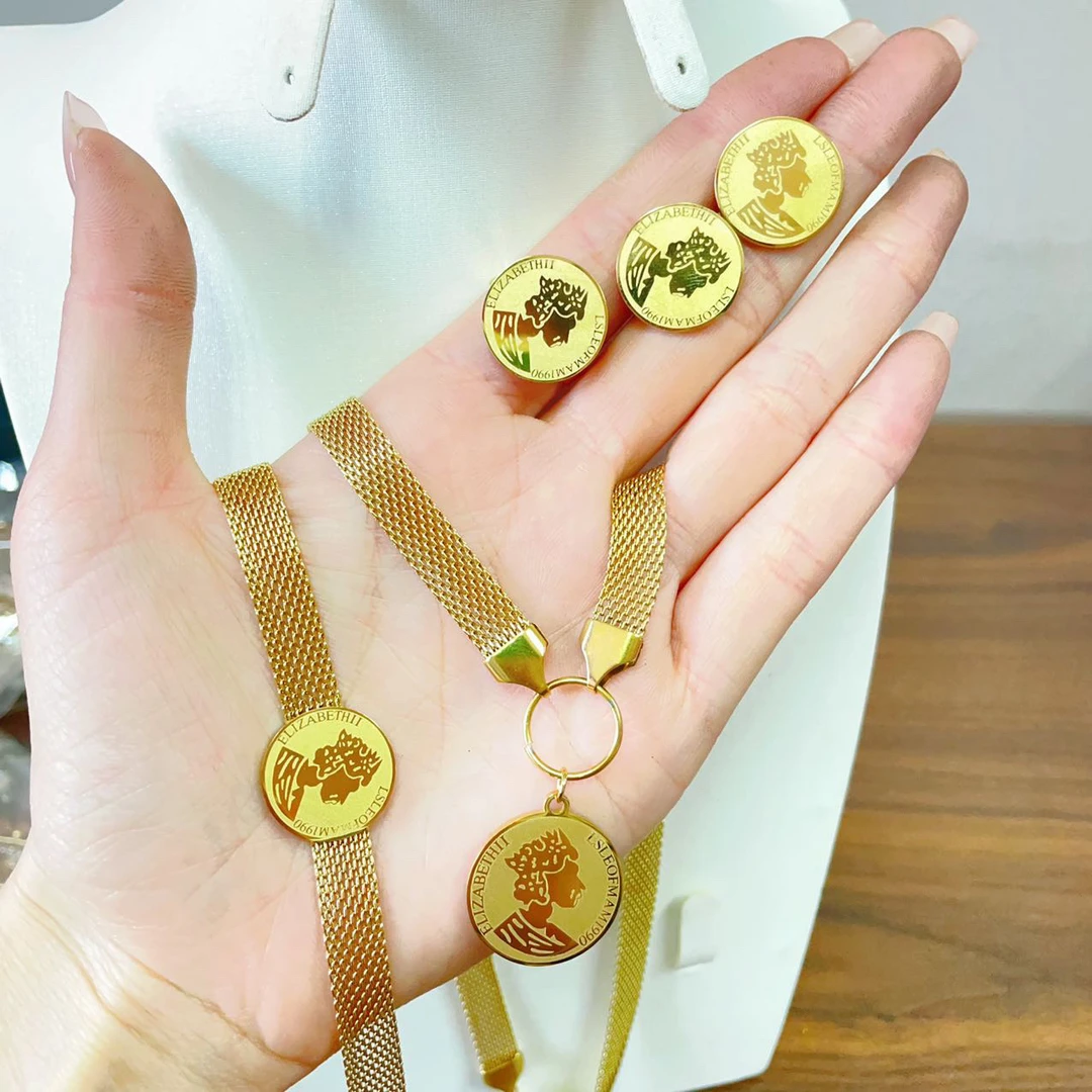 Xyuer/谢雨儿 钛钢项链 Xyuer谢雨儿人头牌百搭首饰套装