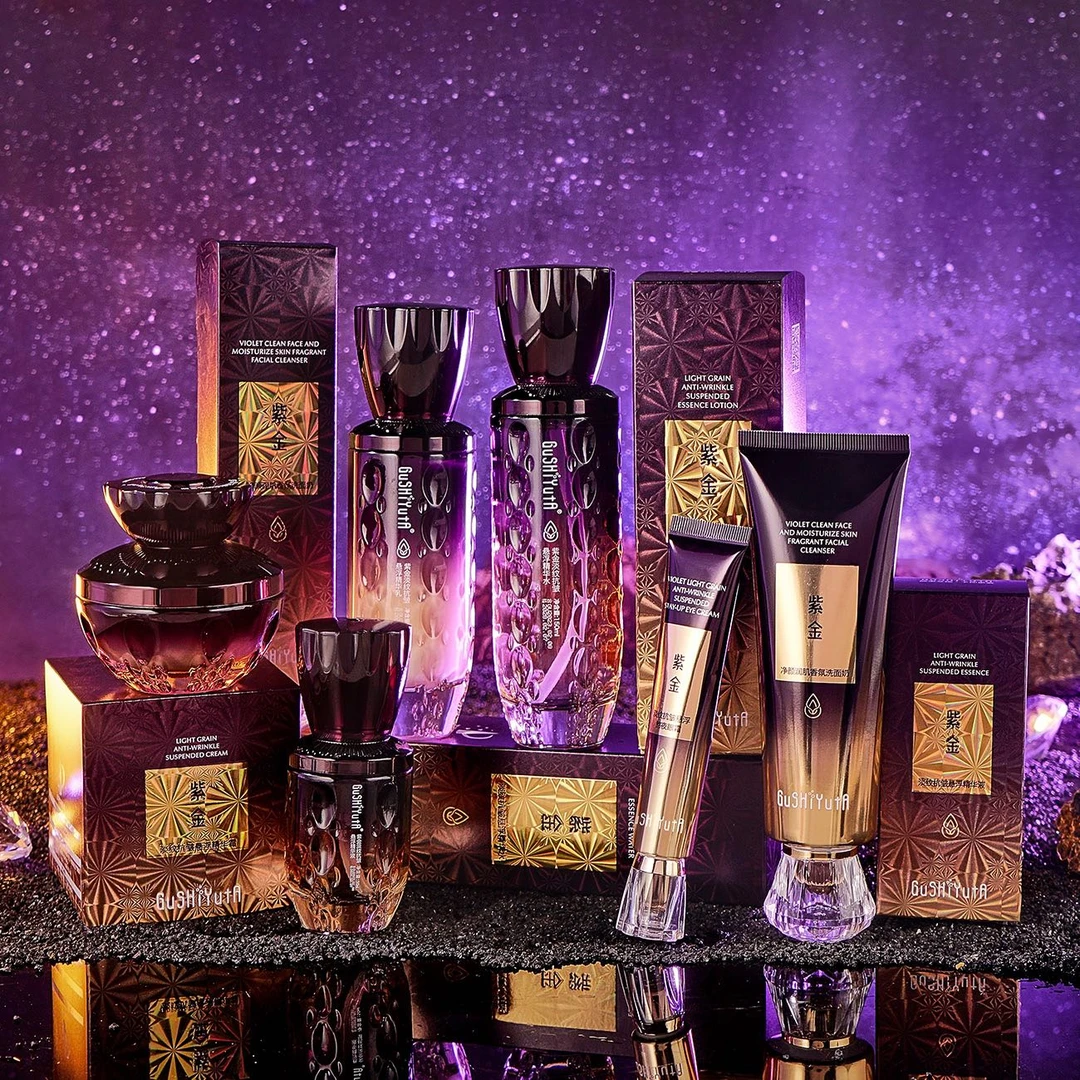 故事与她紫金悬浮抗皱六件套组合套装紧致淡纹面霜眼霜水乳精华液