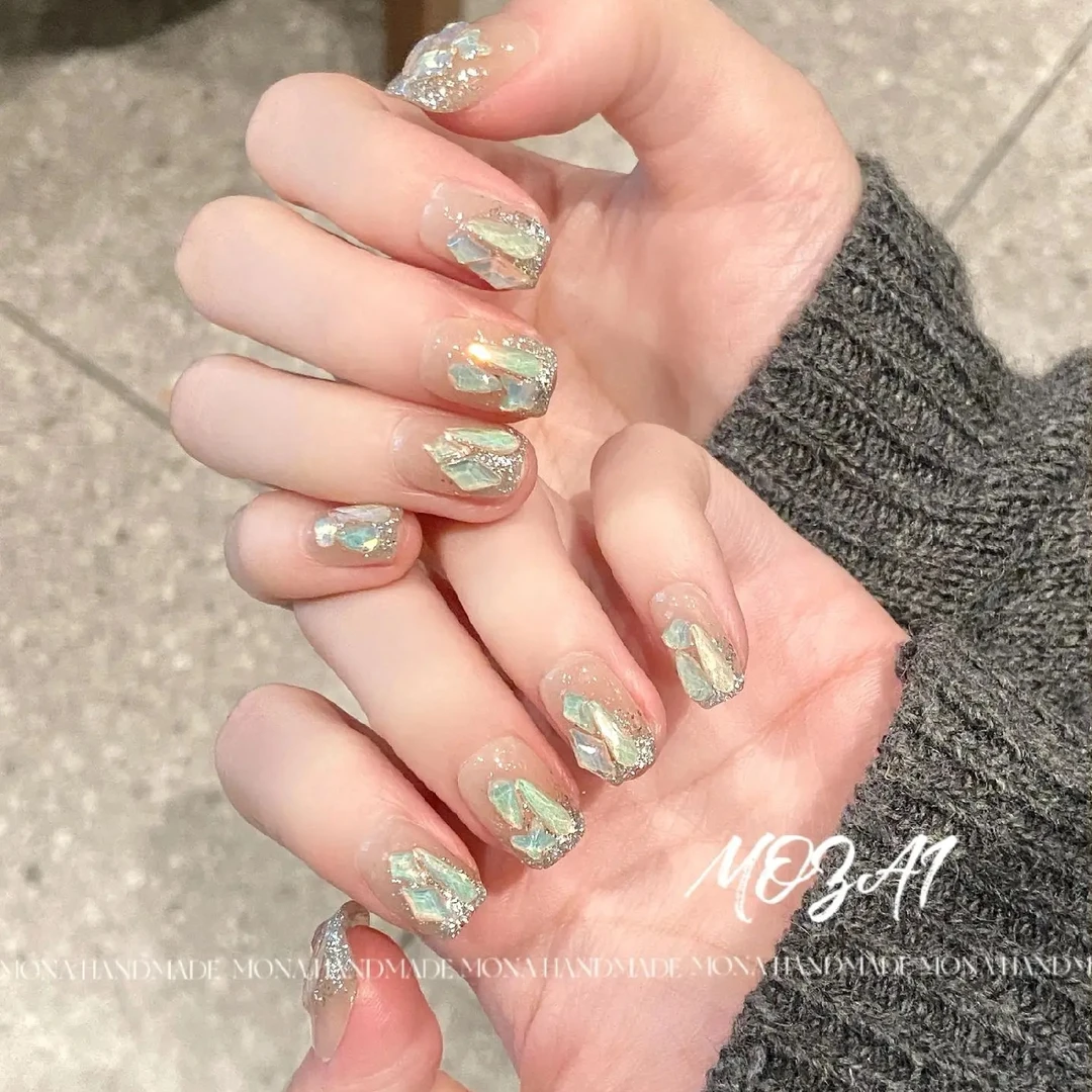 【短方】尤莱特青提 仙女爆闪穿戴甲可拆卸24片装