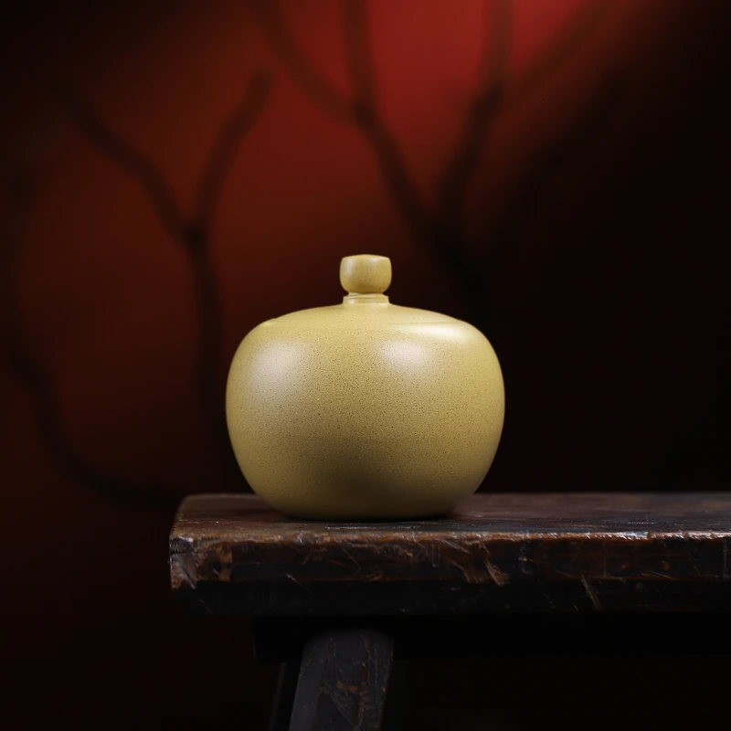 手工杯 | 宜兴紫砂茶叶罐 手工苹果茶罐作品粉丝体验款