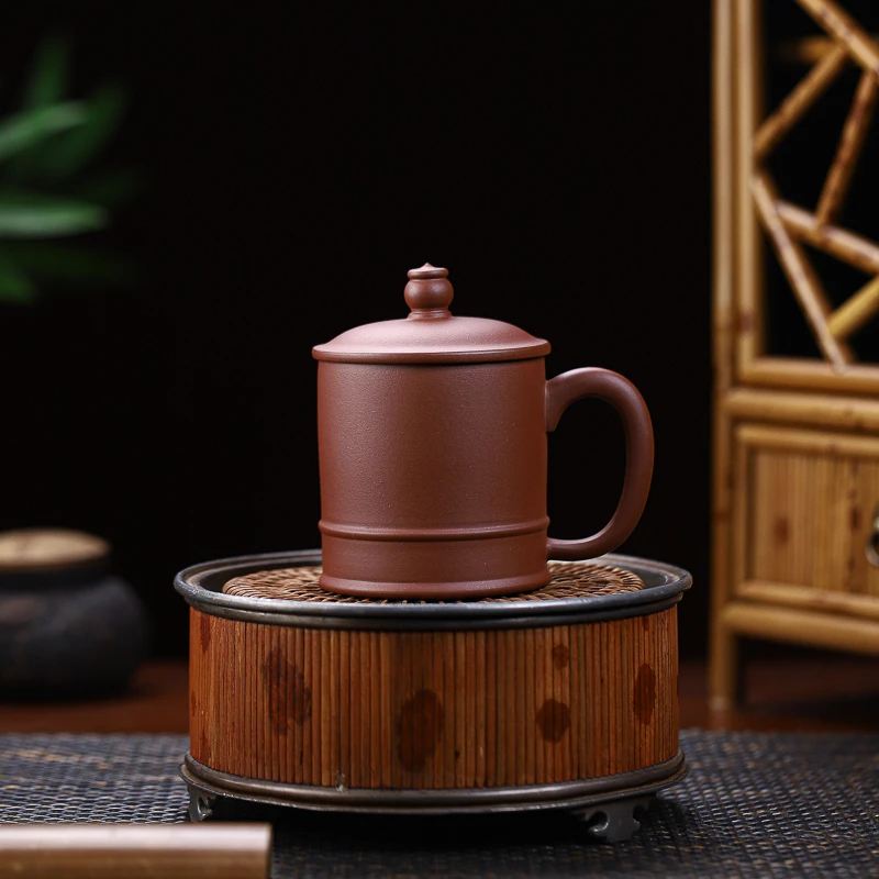 宜兴紫砂盖杯办公杯  紫器公社出品
