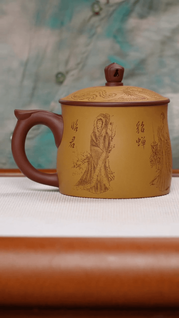 【闪购商品】紫砂茶杯非遗茶器-四大美女盖杯