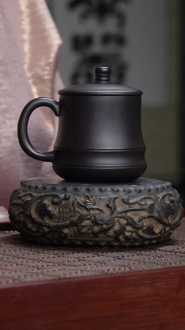【闪购商品】紫砂茶杯石黄小盖杯