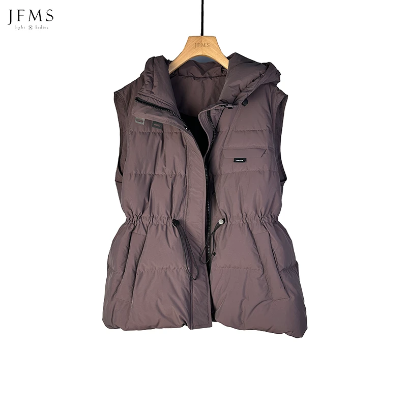 【直播同价】高端时尚百搭冬款白鸭绒马甲短款Y733