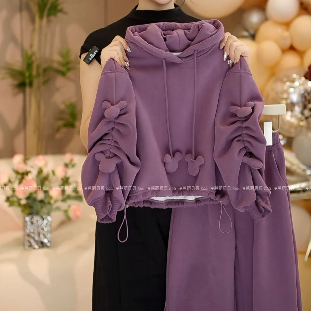女童卫衣套装春秋款2025新款洋气儿童女孩早春大童韩系穿搭