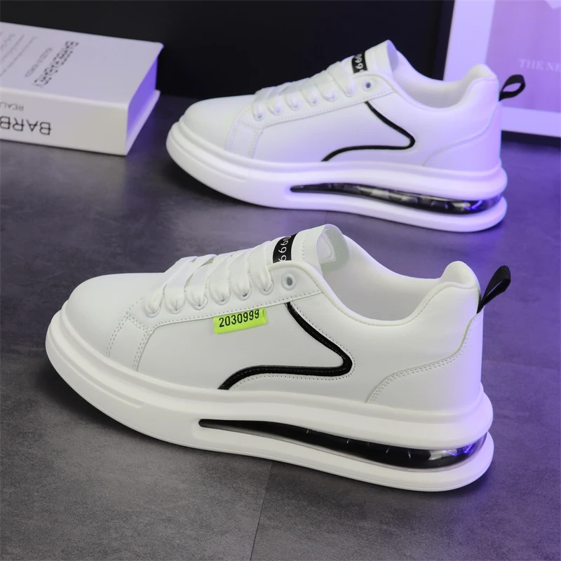 情侣款气垫潮鞋小白鞋男2024春秋新款潮流男士板鞋女运动休闲鞋潮