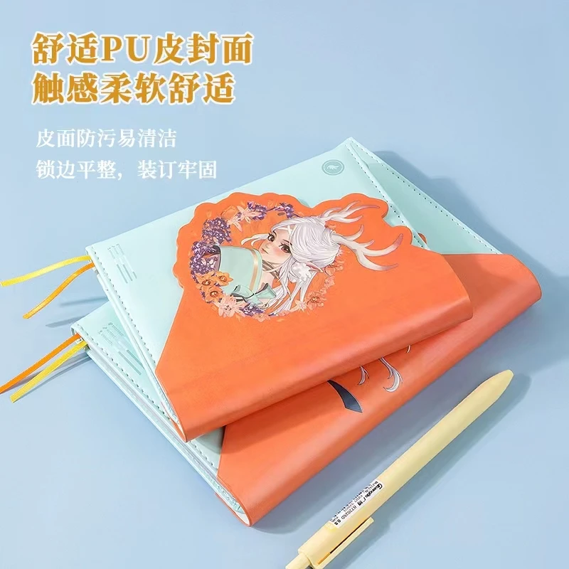 A6彩页皮面本手账本搭扣本99016（不挑款式-颜色）