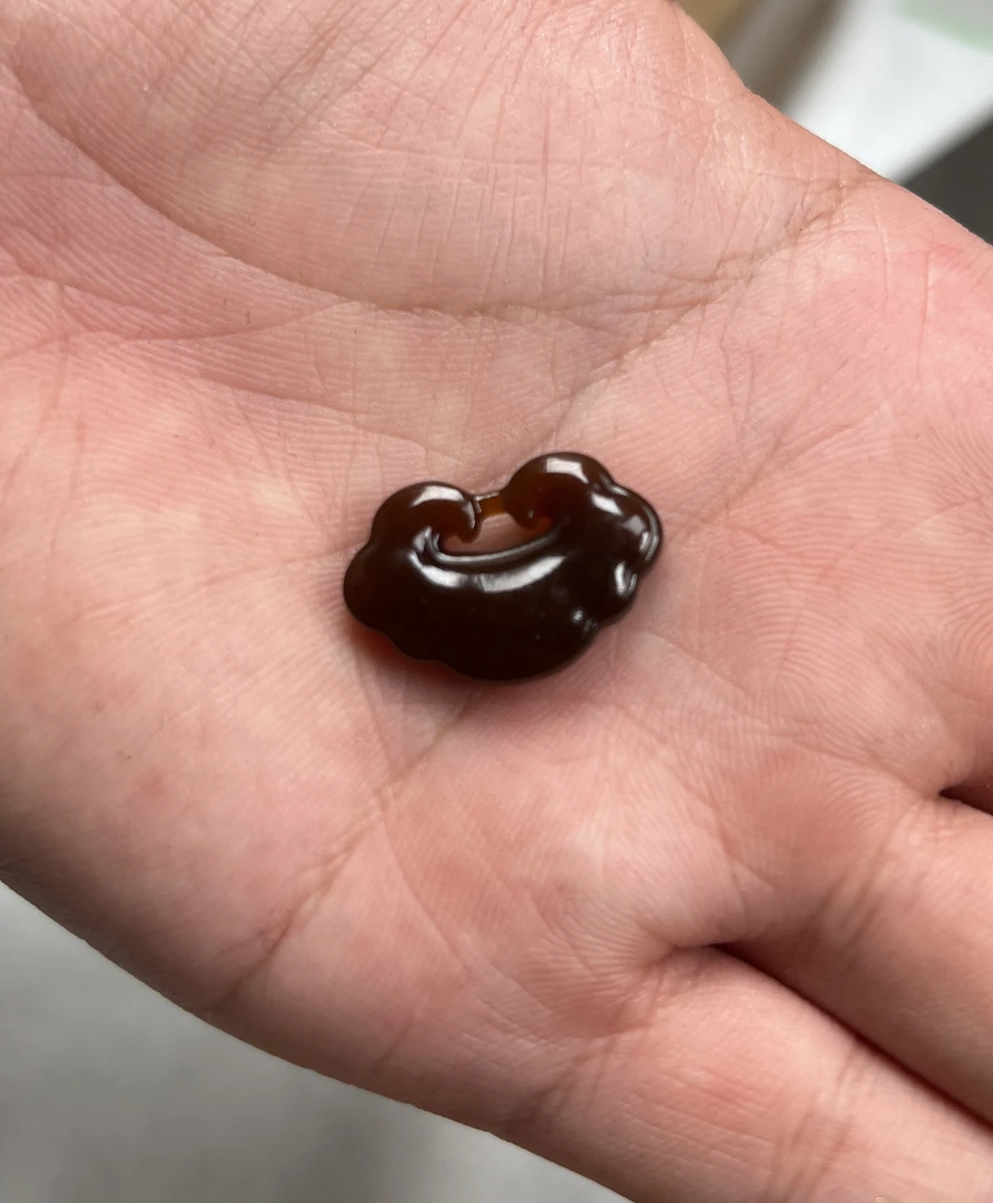 和田玉莲花如意锁吊坠复古祥云锁编绳项链气质礼物女款锁骨链