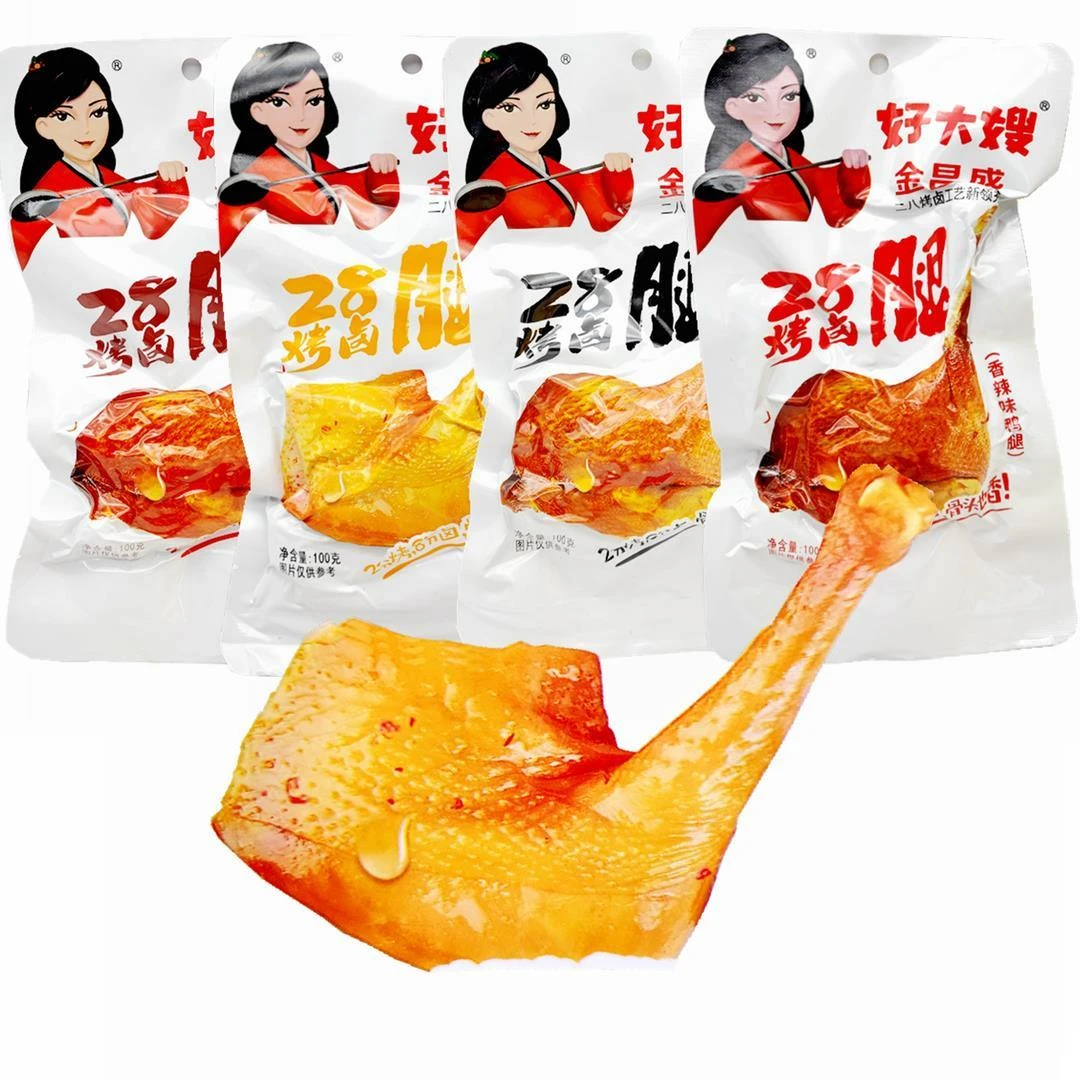 好大嫂烤卤腿/个黑鸭香辣盐焗老卤汤味鸭腿非油炸卤味零食笋0g笋