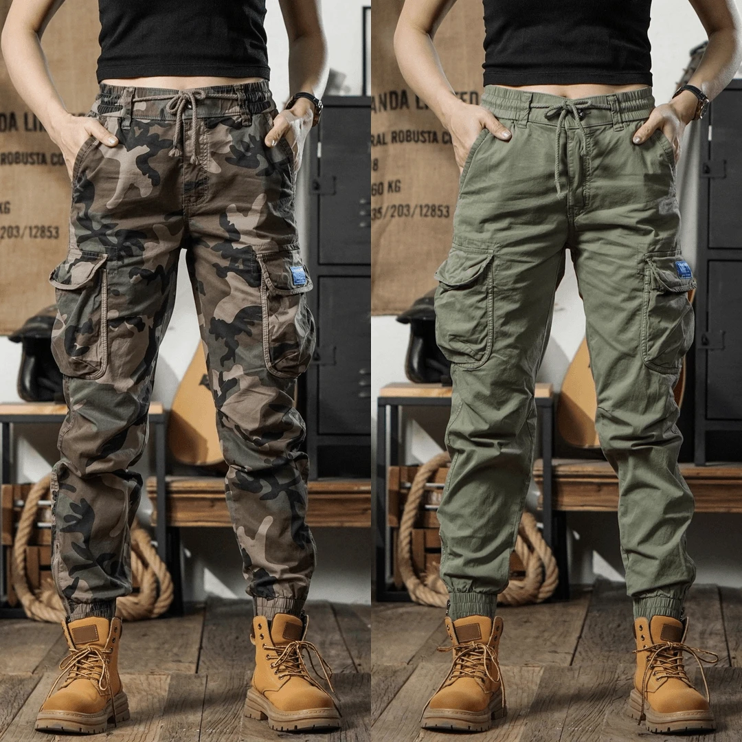 工装多口袋迷彩裤男士工装裤水洗百塔耐磨迷彩裤休闲裤美式复古