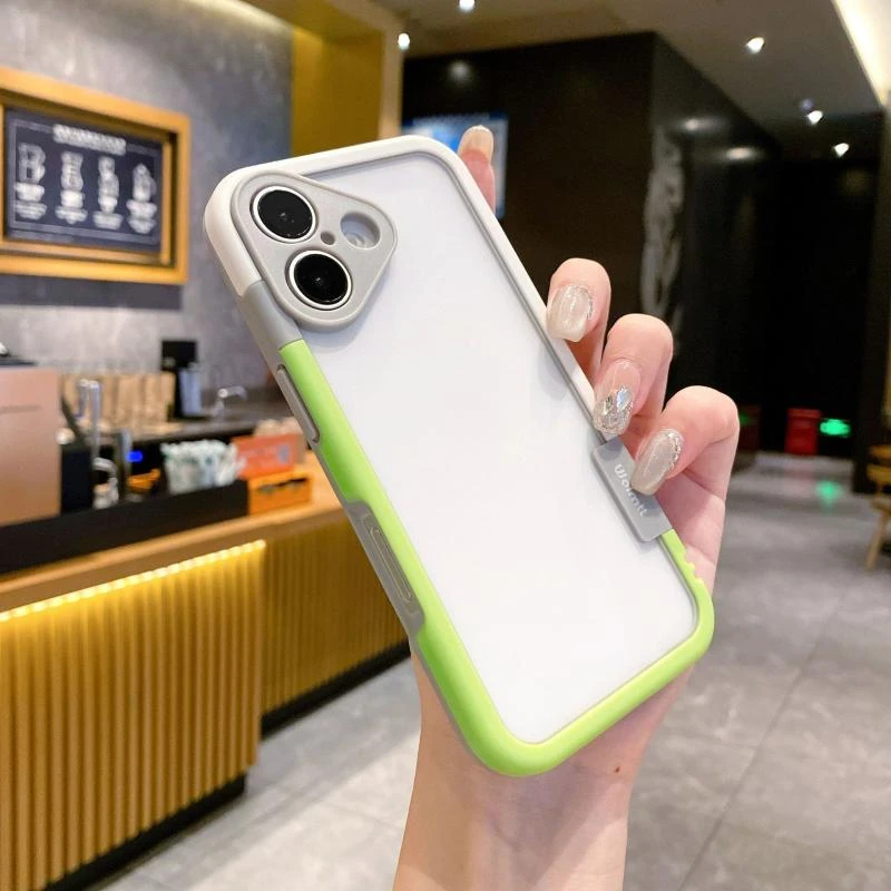 适用iPhone16PRO手机壳散热硅胶撞色边框苹果15/13无背板防摔护套